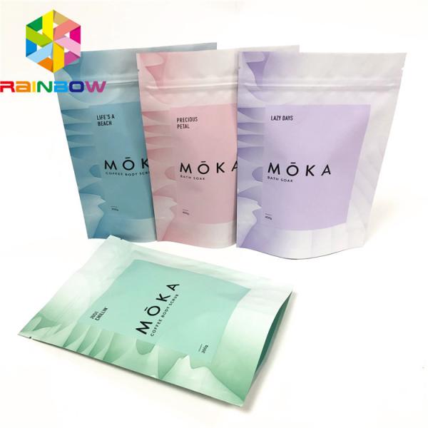 Lightweight Plastic Pouch Packaging , Food Grade Stand Up Bag For Cbd Body Scrub