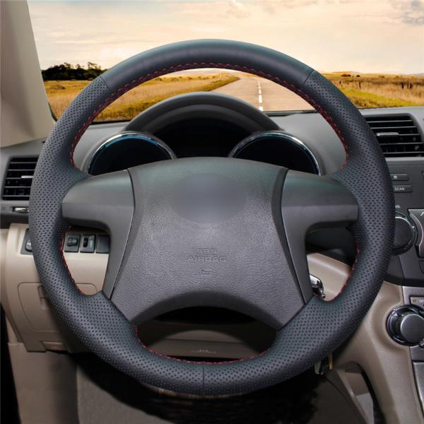 Hand Stitching Artificial Leather Custom Steering Wheel Cover for Toyota Kijiang Innova E J G V 2.0 AT 2.5 STD 2004-2014