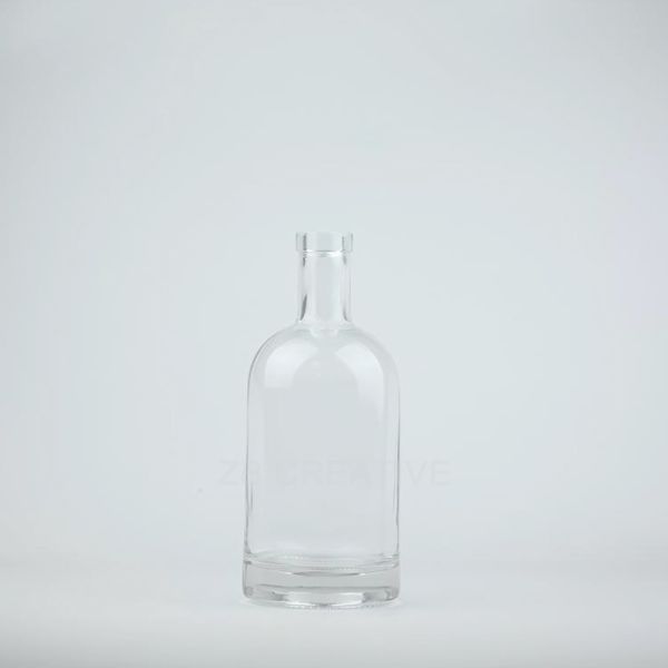 750ml Glass Spirit Bottles For Sale Thick Base Cork Top Clear Glass Alcohol Bottles 680g CY-836-1