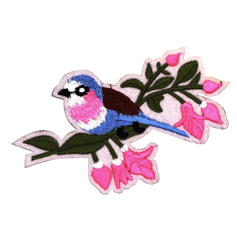 Customized Embroidery Designs Italy Eagle Embroidered Patch Adhesive on