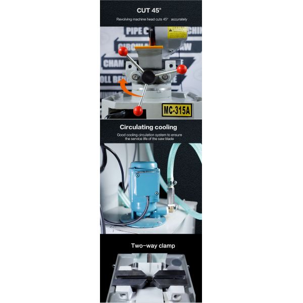 Round Pipe And Square Pipe Cutting Machine 275A Manual Pipe Cutting Machine