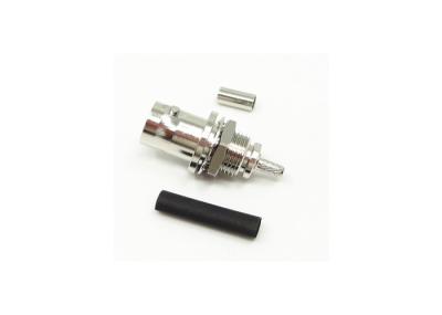 Materiais de bronze do contato do conector fêmea do cabo coaxial BNC do friso do soquete