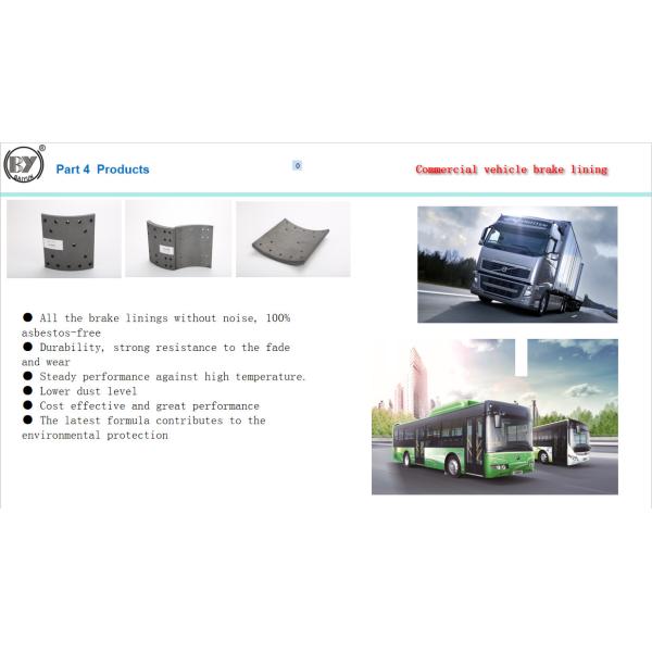 Commercial Vehicle Wva19486 Brake Lining For Daf/Benz Truck