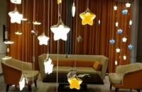 Antique Glass Star Moon Starry Sky Pendant Lamp Bedroom Bedside Lamp Staircase Restaurant Bar Counter Villa Hotel Duplex Floor