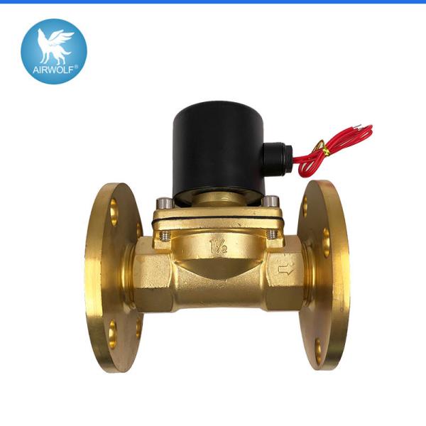 Válvula de solenoide de aço inoxidável flangeada normalmente fechada