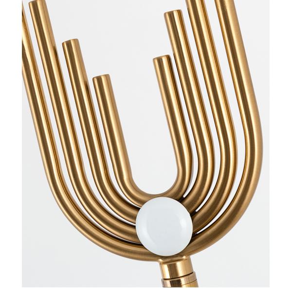 Creative U Shape Metal Tubular Floor Lamp Phnom Penh Lampshade Gold Floor Lamp(WH-MFL-24)