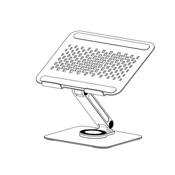 260*238*64MM 360 градусов вращение портативный серебряный складной подъемник алюминиевый ноутбук охлаждающий стенд поднос
