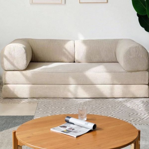 MOYI Modular Nordic Orange Lounge Frameless Sofa Bed Compressible Foam Sponge Sofa