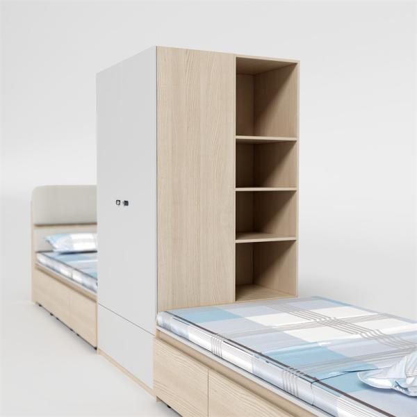 Support customization 2000 X 1200 X 960mm Apartment Furniture Student Bunk Bed School Dormitory With Desk Bed