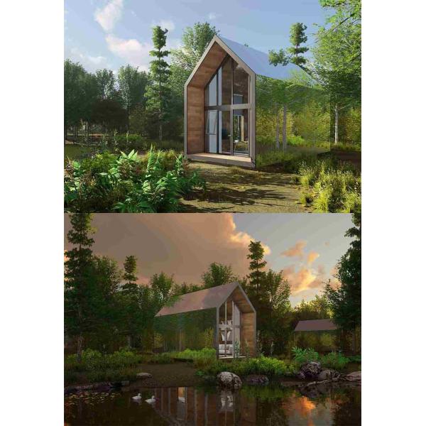 Deluxe Prefab Loft Homes / Prefab Modular House Fire Resistant For Resort Hotel