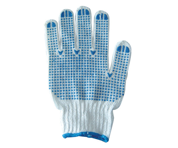 Customized Heavy Duty Cotton Gloves 21cm-26cm Pvc Dotted Cotton Hand Gloves