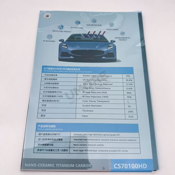 Anti Scratch Automotive Window Tint Film 2mil 99% IR Rejection 99% UV Protection