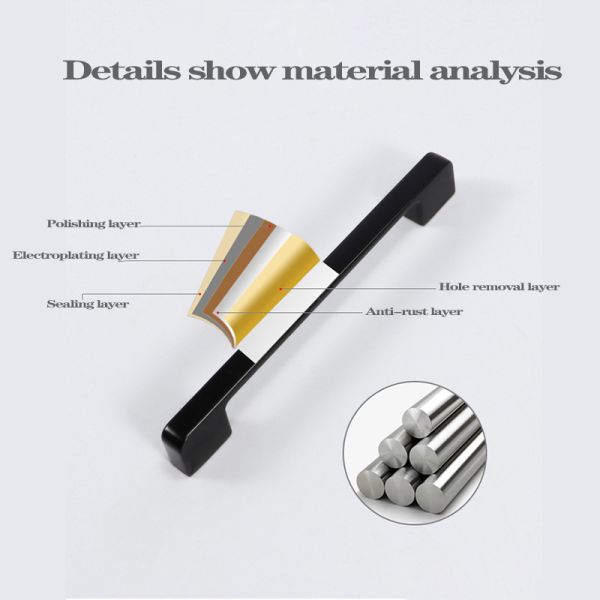Modern Customizable Metal Aluminum Alloy Furniture Hardware Accessories Wardrobe Cabinet Bedroom Living Room Furniture Handle