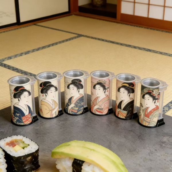 Food grade Custom Sushi Paper Tube Packaging Sushi Push Pop up Tube Packaging Wholesale