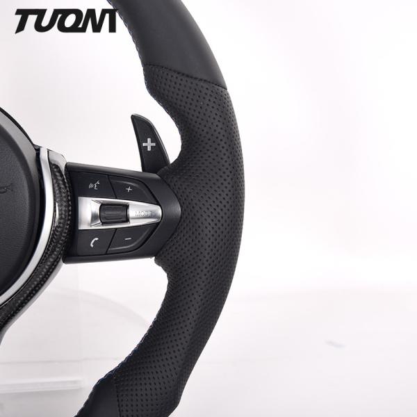 Sports Perforated Smooth Leather Steering Wheel OEM ODM For BMW