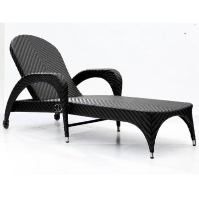 Emballage du courrier N Outdoor Resort Durable Beach Hotel Piscine en forme de courbe Chaise de soleil avec roues Moderne