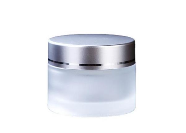 Frosted Glass Makeup Containers 30g Glass Face Cream Jars Wide Mouth