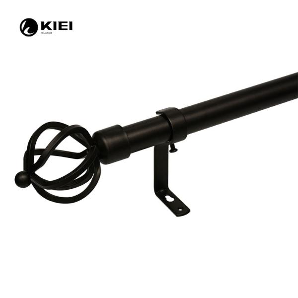 16mm Black Telescopic Pipe Curtain Rods BKS SN Color