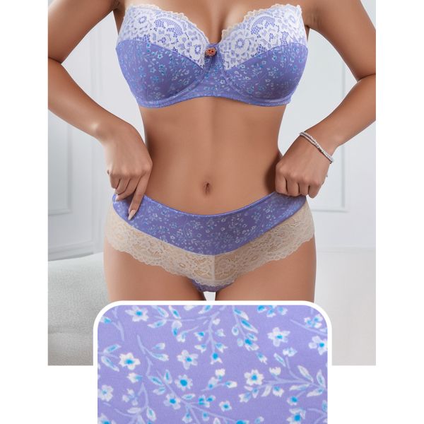 Women Lingerie Set Printed Flowers S-XL America Size High Quality New Come Lingerie Wholesale Set Matching Set for Women