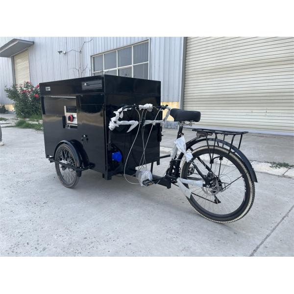 Outdoor Street Vending Bike Cart with Cargo Space and 304 Stainless Steel Construction