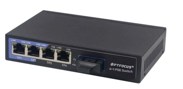 Interruptor de rede 1 100M da fibra ótica do ponto de entrada SFP ou de fibra do SC porto e 4 portos do ponto de entrada rj45 de 10/100M
