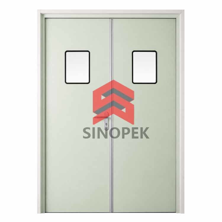 Manual Swing Door — Double Open | Wide Passage | Hospital & Cleanroom Grade