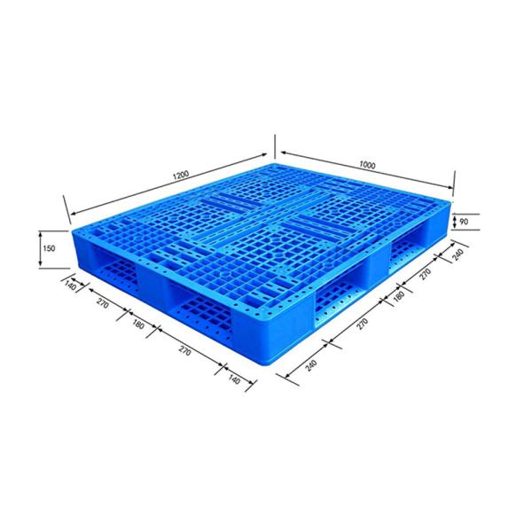 Páletes estáticas do HDPE das páletes plásticas da parte superior lisa da higiene anti 1200×1000mm