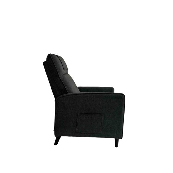 Accent Chair with Ottoman Set Velvet Reclining Reading Armchair with Adjustable Backrest for Living Room
