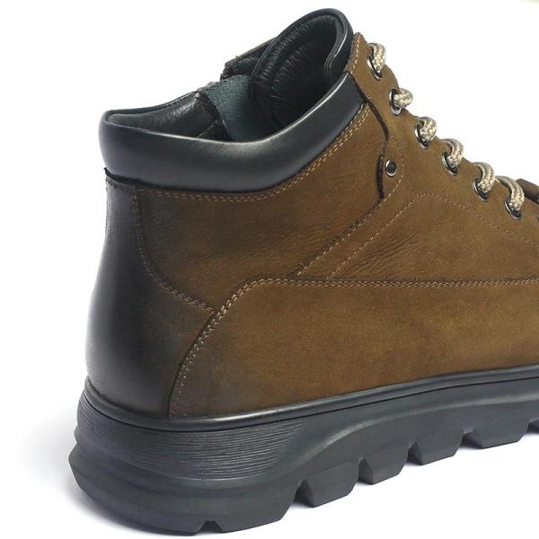 Tan Lace-up Anti Skid Mens Leather Ankle Casual Boots