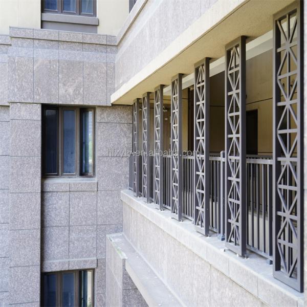 Matte Black Aluminum Wrought Iron Balcony Railing Security Steel Balustrade