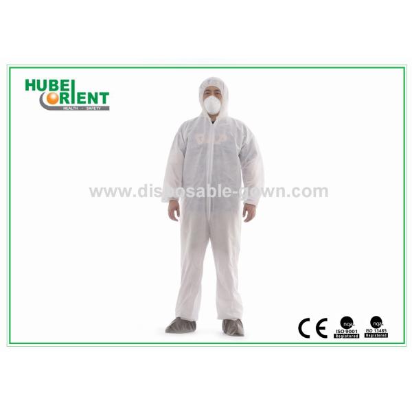Рабочая одежда нетканая типа 5 одноразовый комбинезон с капюшоном и покрытием для ног для защиты тела