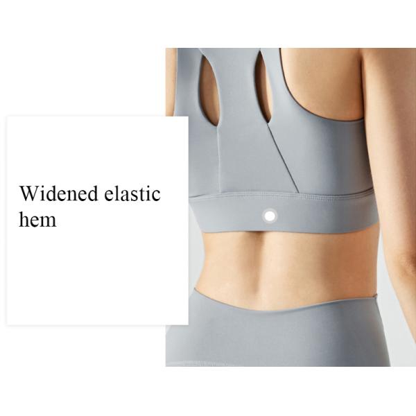 Front Middle Zipper women Yoga Bra High Strength Female Nude Lining Sports Bra