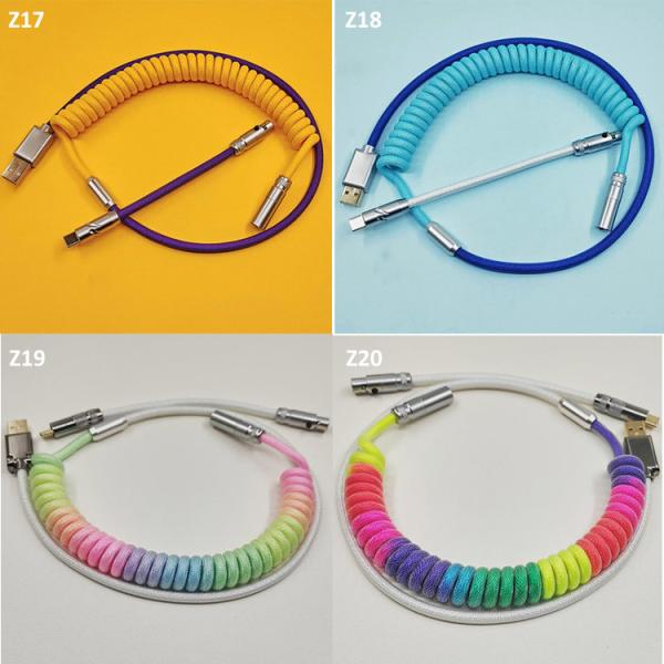 Sectional Type Keyboard USB Type-C Cable Audio Connector Coupling For Mechanical Keyboard