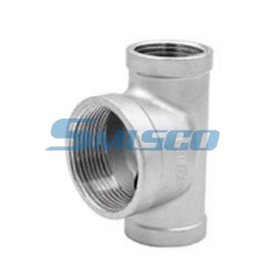 316 Stainless Steel Reducing Tee NPT Class 150 Threaded Casting Fitting