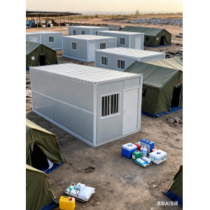 Expandable Prefab House with Sound Insulation ≥ 30dB and Outer Dimensions 5800*2400*2896mm for Roof Live Road 0.5KN/㎡