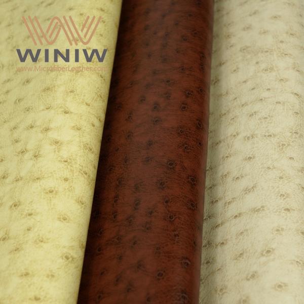 PU Faux Ostrich Leather Fabric Artificial Anti Mildew For Upholstery