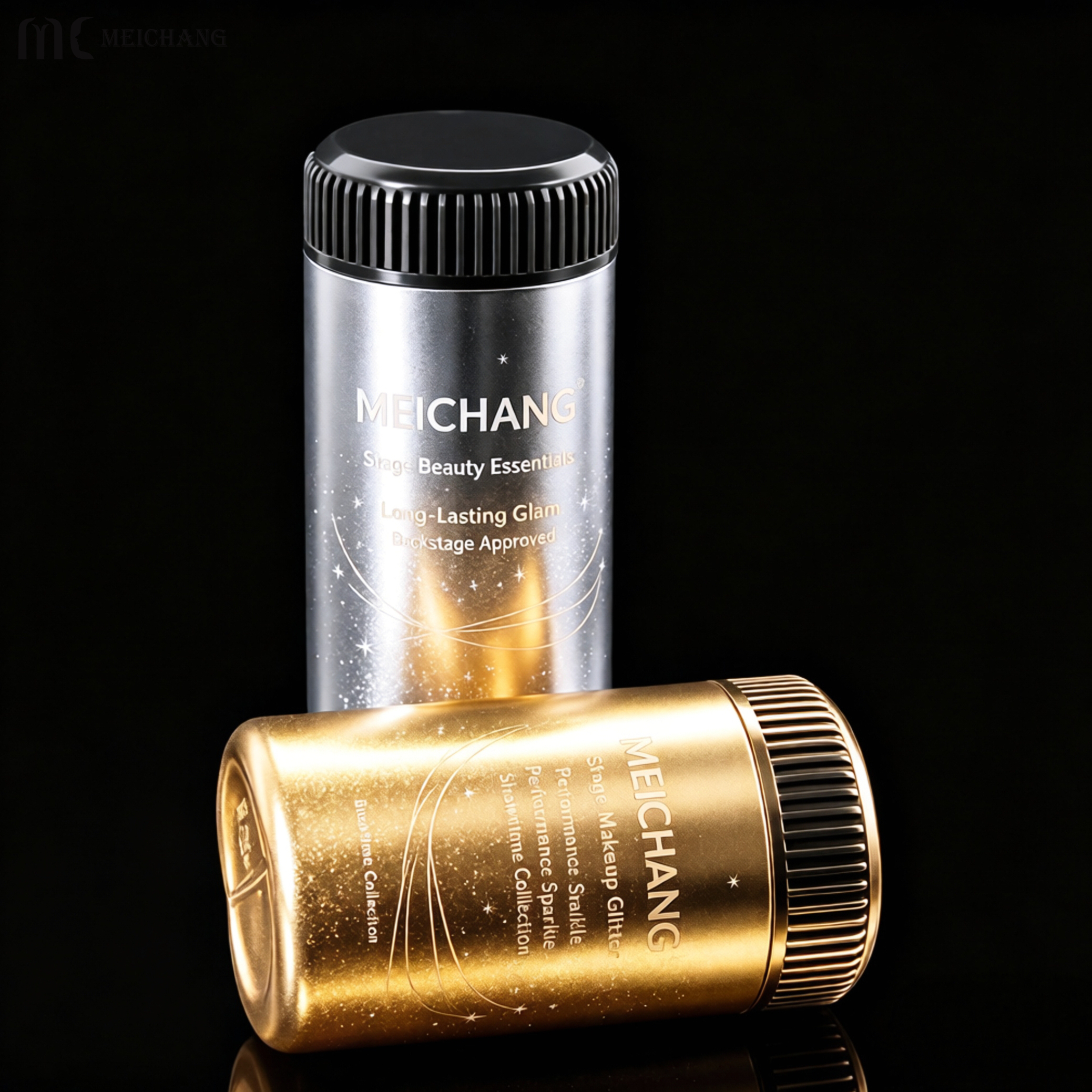 30g 60g HDPE Cosmetic Glitter Powder Bottle with Sifter Cap (MC-1512)