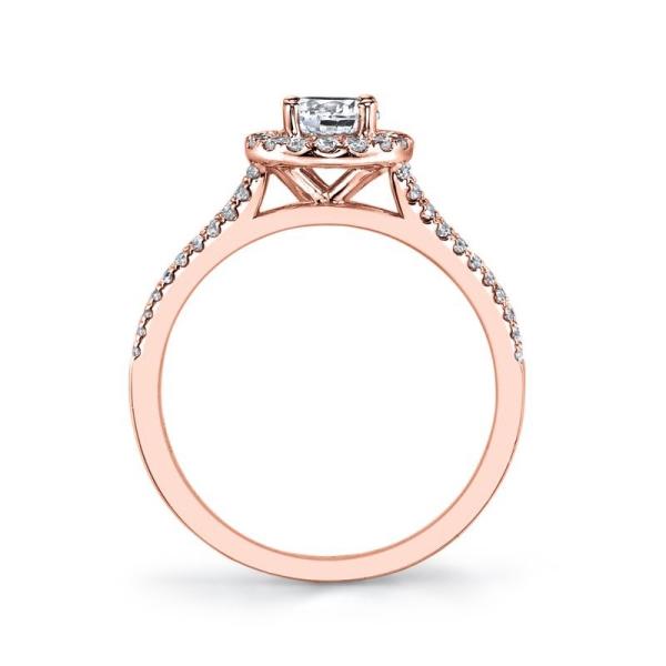 Lab Created Diamond Halo Ring 18K 14K 10K Solid Gold Customized
