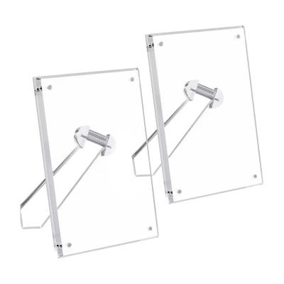 6''X 8'' Clear Acrylic Picture Frame Acrylic Magnetic Photo Frame For Tabletop Display
