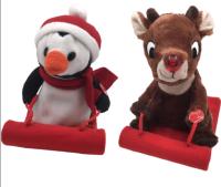Bicho de pelúcia bonito Ski Toy do pinguim do bicho de pelúcia da rena do Natal 0.23M 9.06in