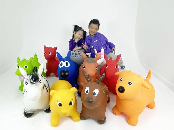 PVC Bouncy Animal Hopper For 3 Ages Kids Bouncy Jumping 1200-1500g