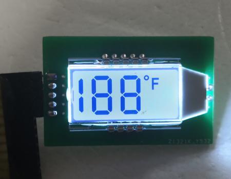 Factory OEM/ODM Customized Size STN 3 digit  Small  LCD Screen Display For Temperature 