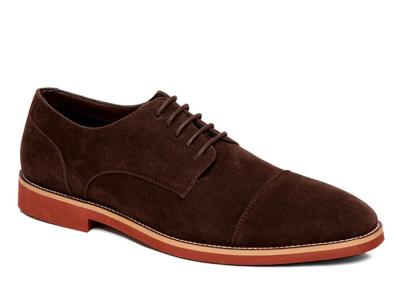 Classic Genuine Leather Casual Shoes , Round Toe Brown Suede Driving Shoes