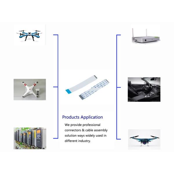 Multimedia Flexible FFC Ribbon Cable High Insulation Resistance 1000MΩ Min Durable