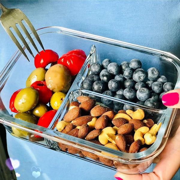 Боросиликат отжал стеклянные коробки для завтрака с запирать крышки