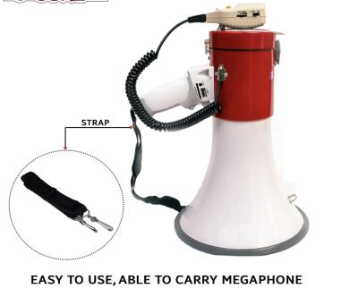 9V 10 Watt Handheld Megaphone Bullhorn Hand Held Bull Horn 30W