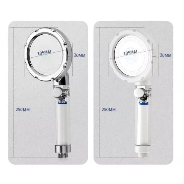 Hotel ABS Plastic Mineral Shower Head with Adjustable High Pressure Water Saving Balls