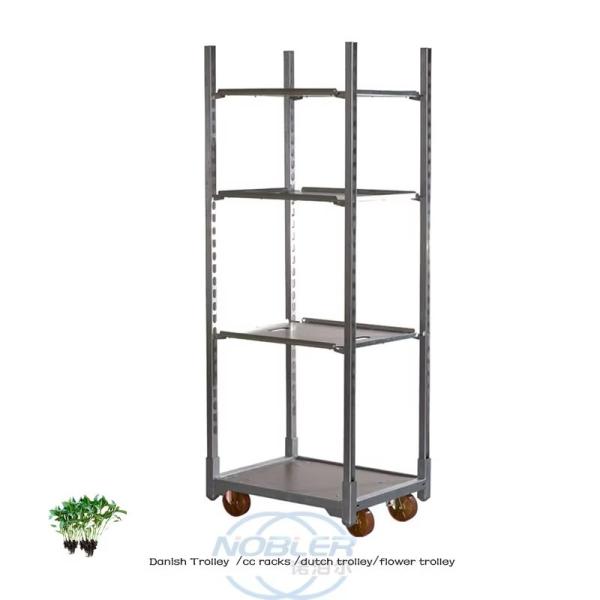 Nylon Wheel Plywood Dutch Flower Trolley Easy To Install
