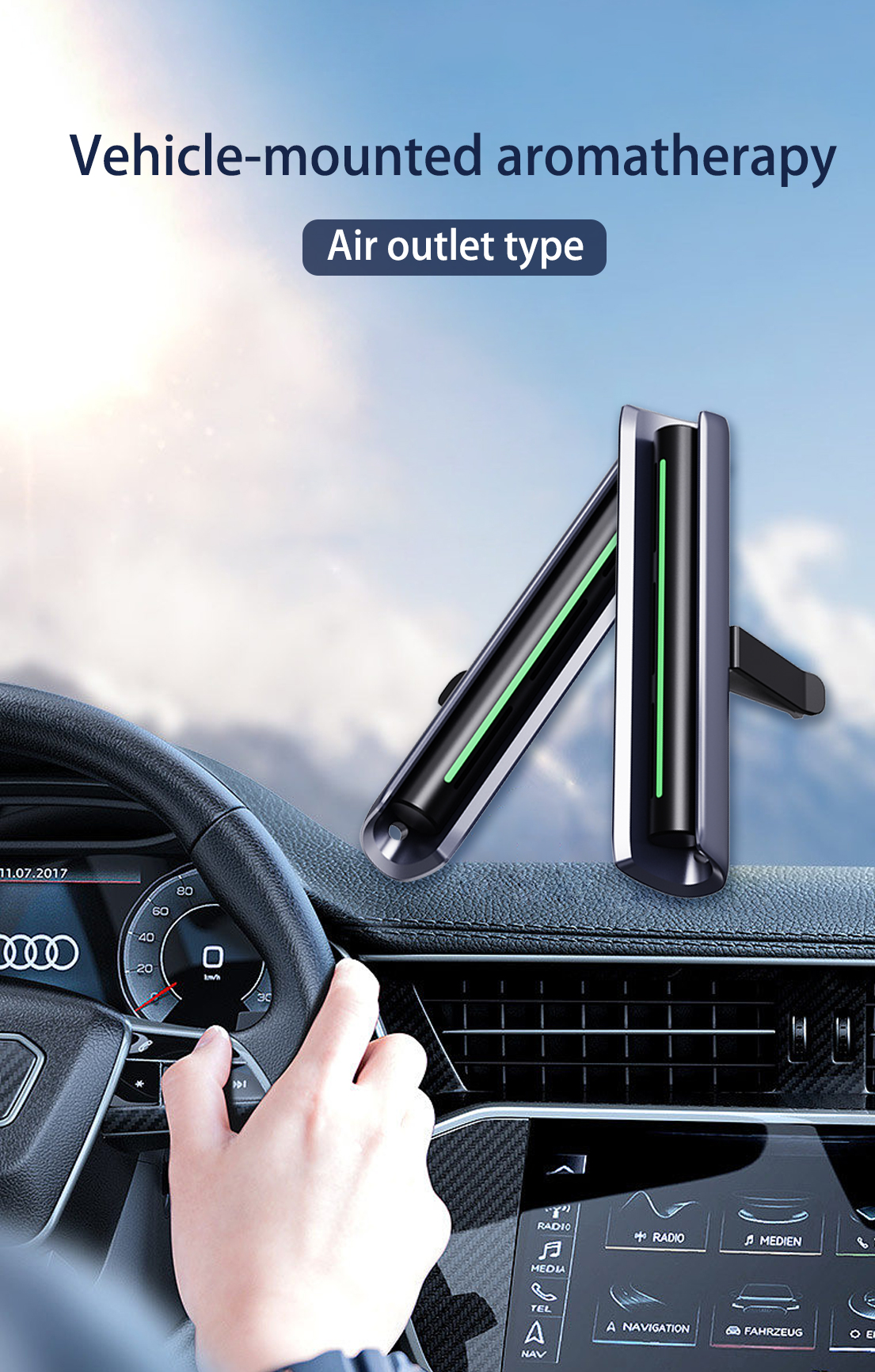 Wholesale Custom LOGO Mini Custom Car Fragrance Diffuser Car Perfume Vent Clip Car Air Freshener