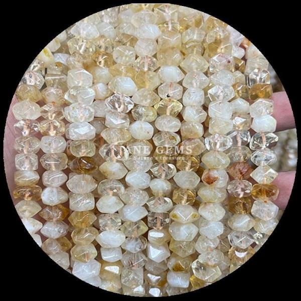 Perles de pierres précieuses Cristal naturel Citrine Rose Quartz Pierre précieuse Irrégulière en forme tombée Franges de perles en vrac pour la fabrication de bijoux